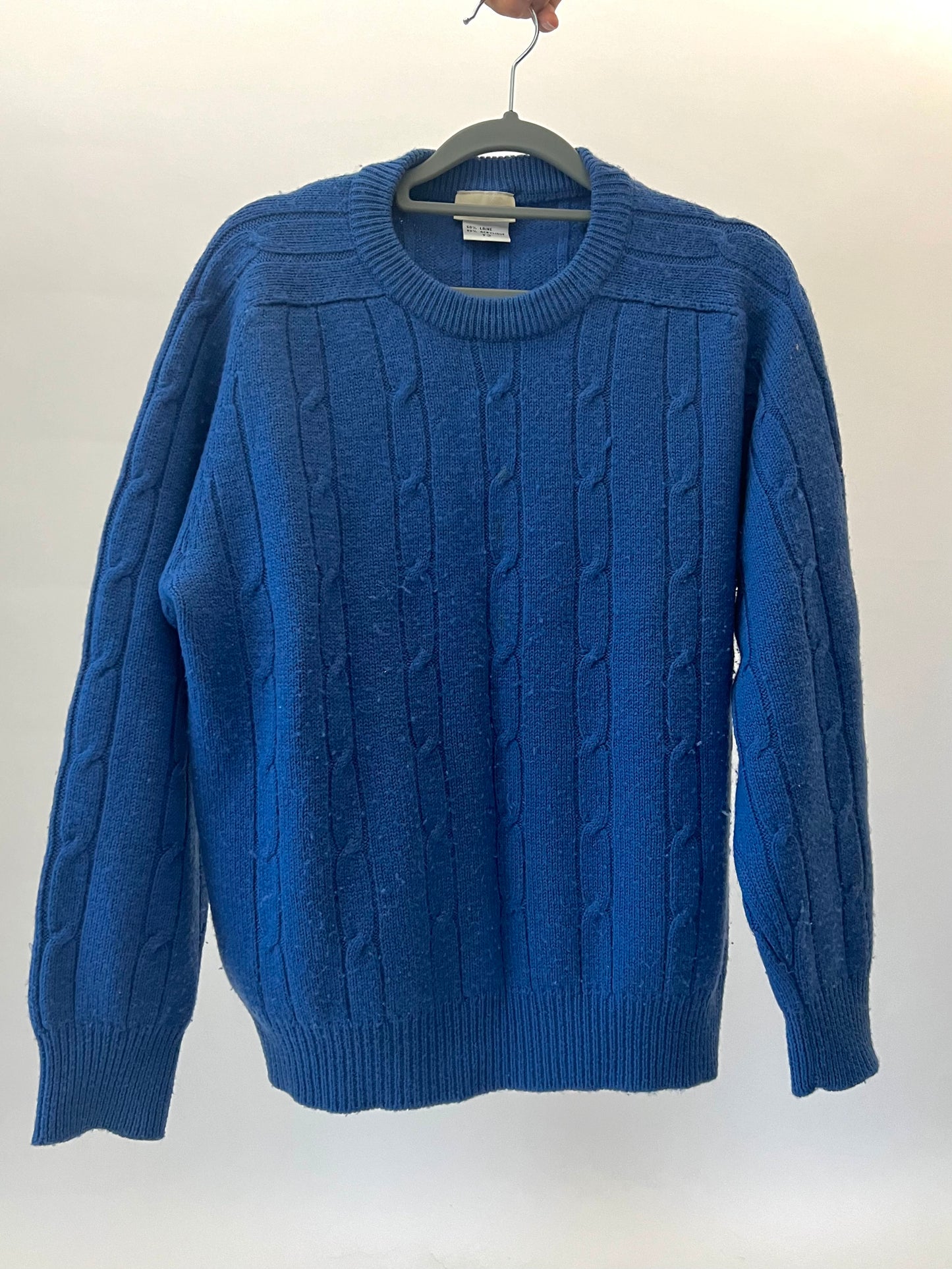 Pull vintage bleu