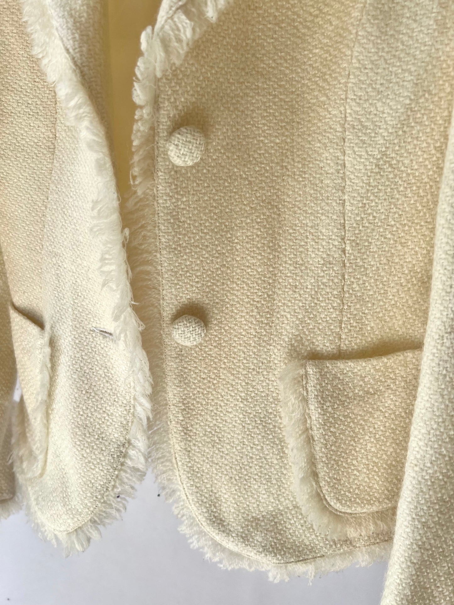 Blazer vintage blanc crème cintré