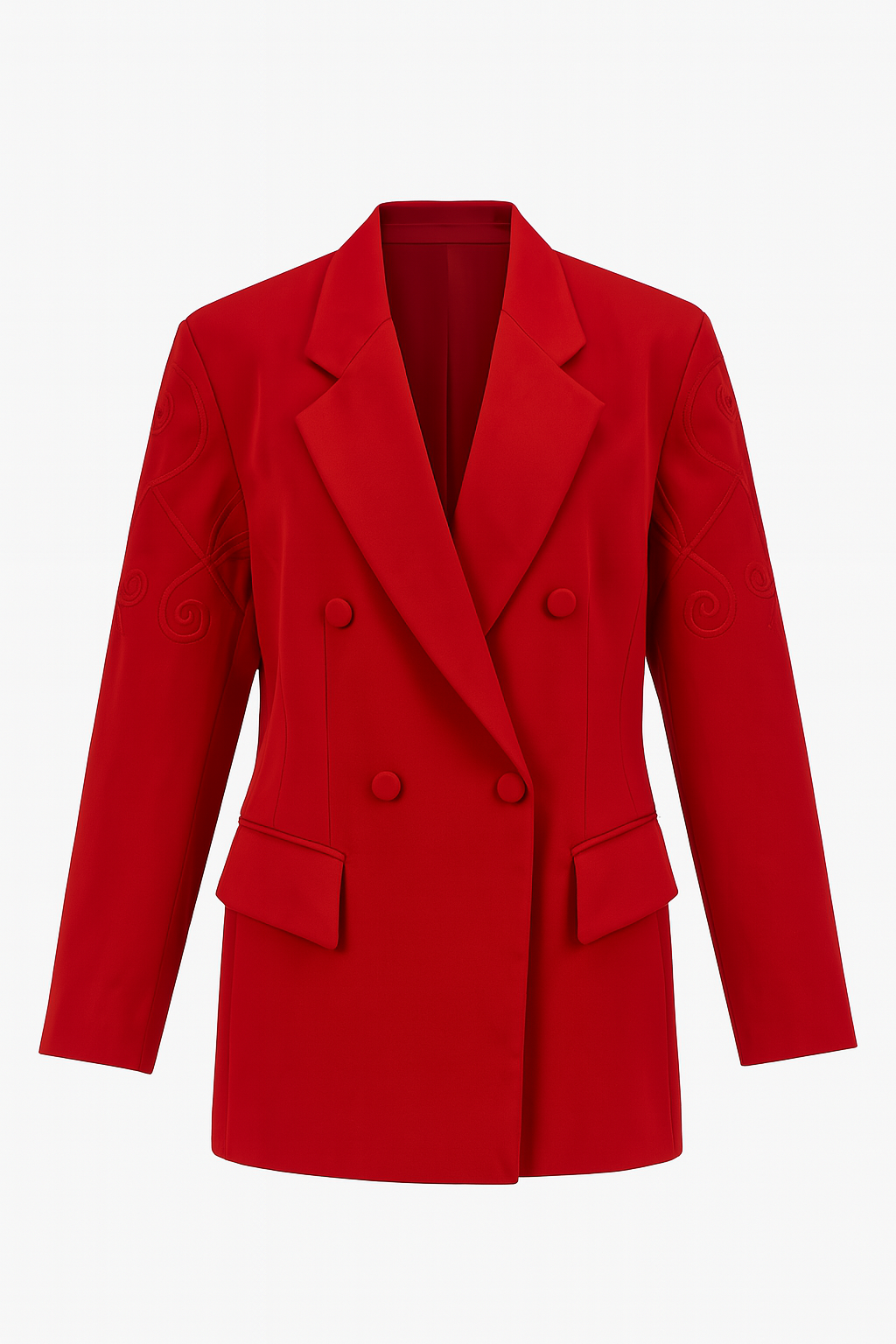 Blazer vintage croisé rouge