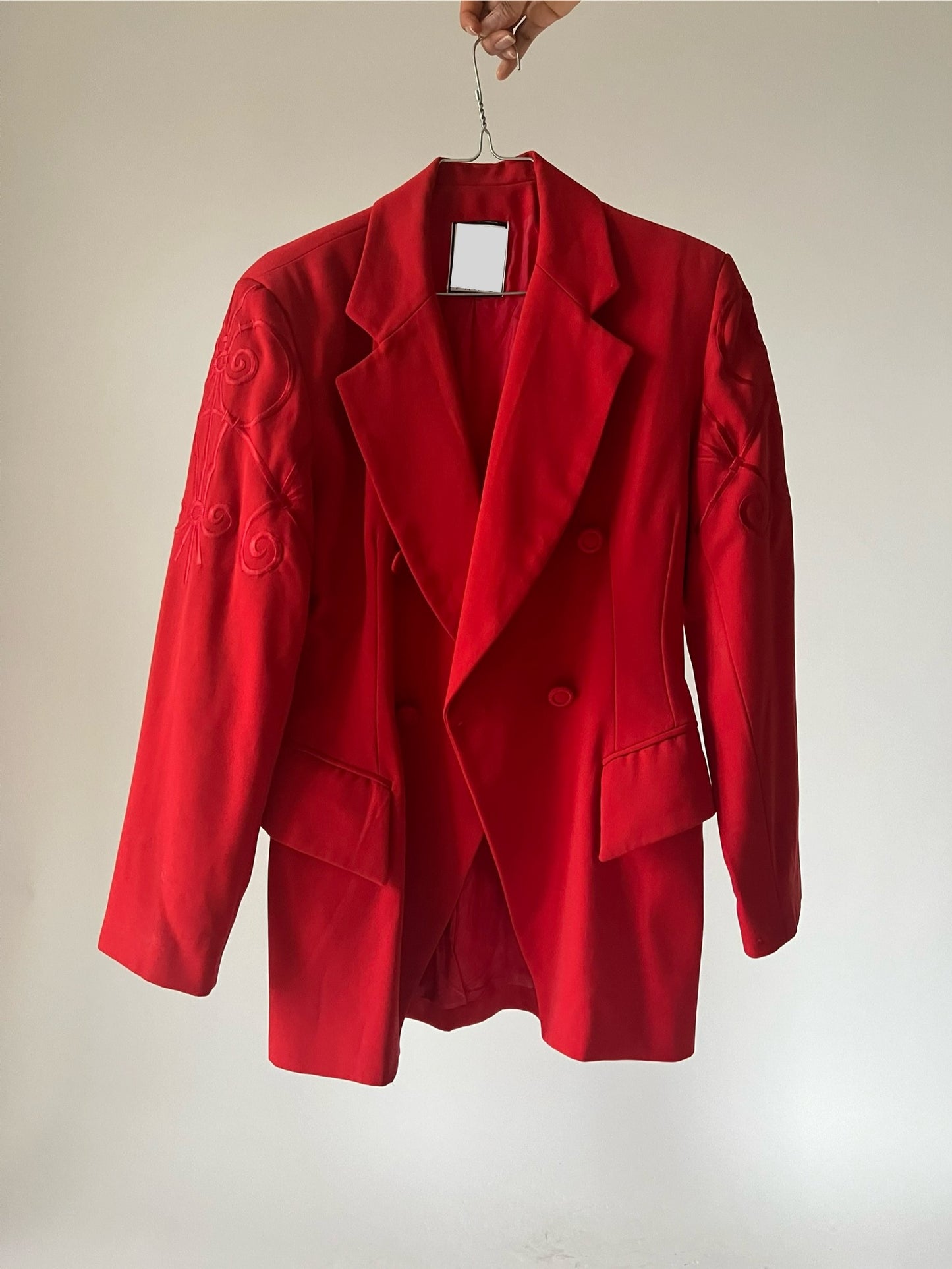 Blazer vintage croisé rouge