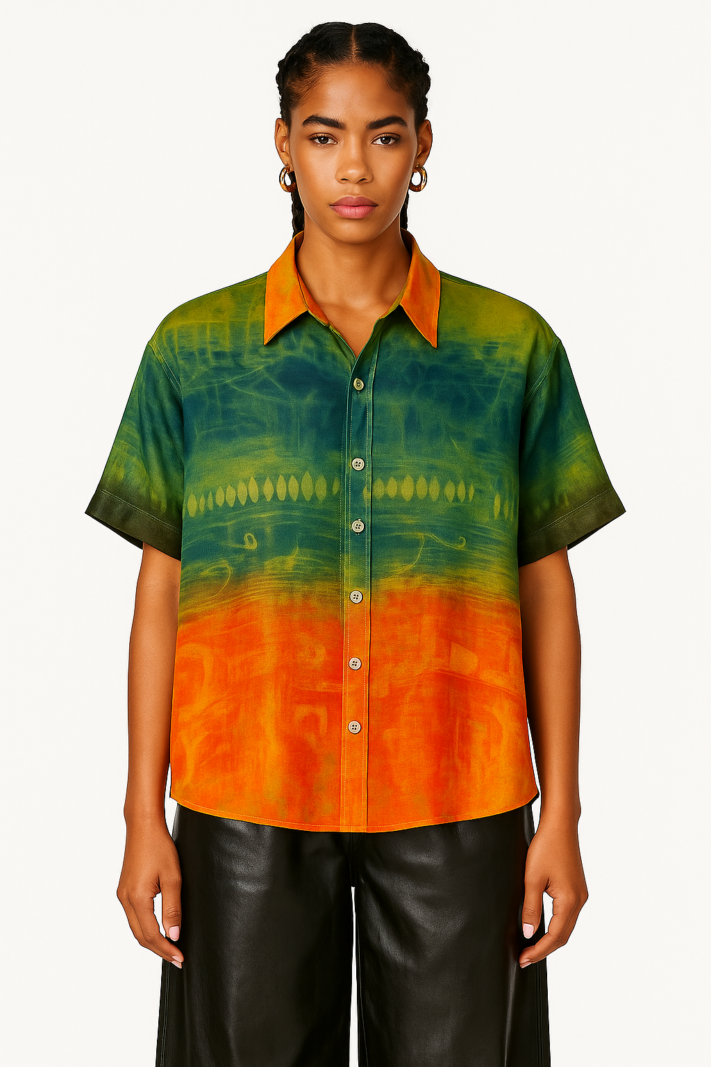 Chemise vintage colorée à motif