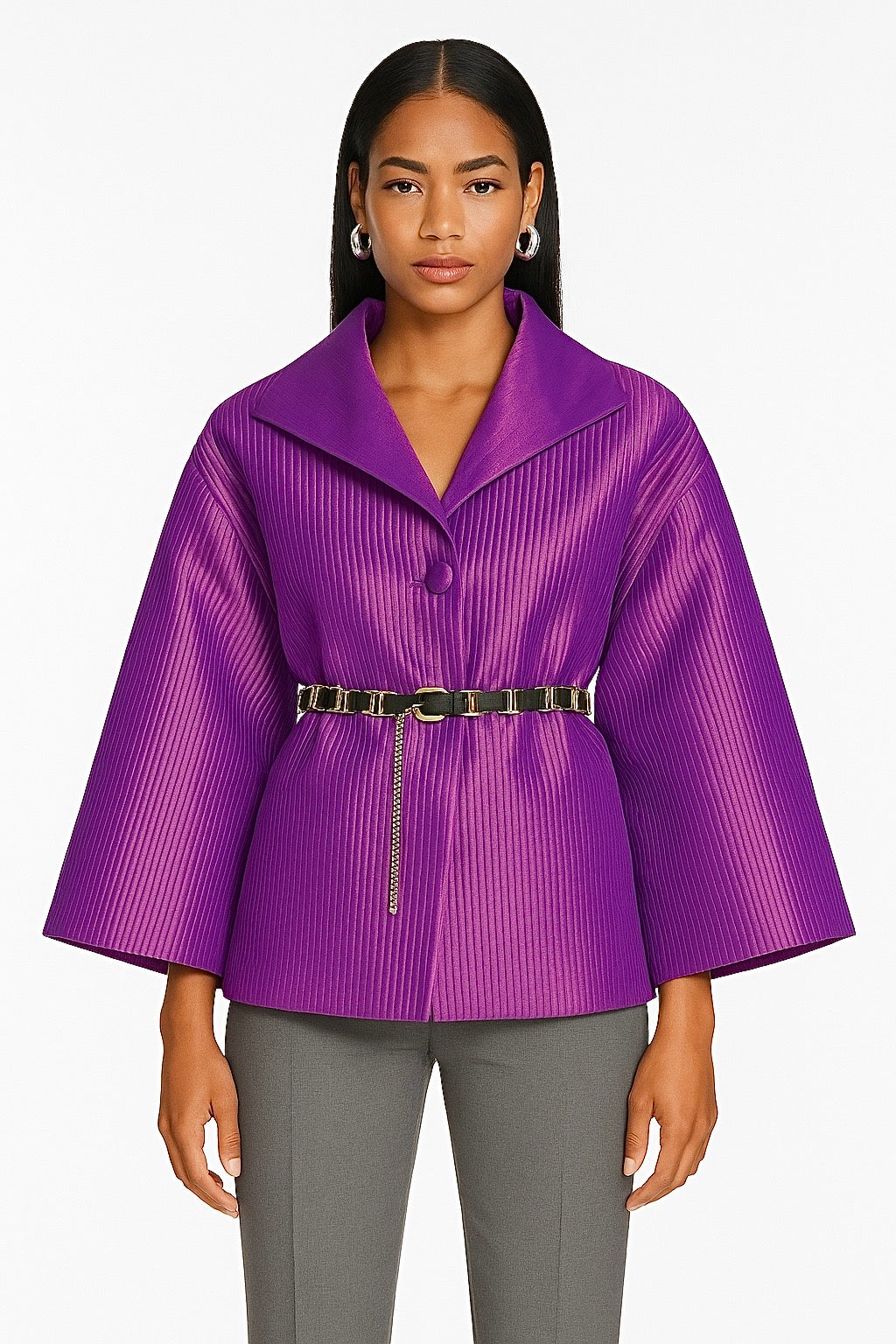 Cape vintage violet-mauve irisée