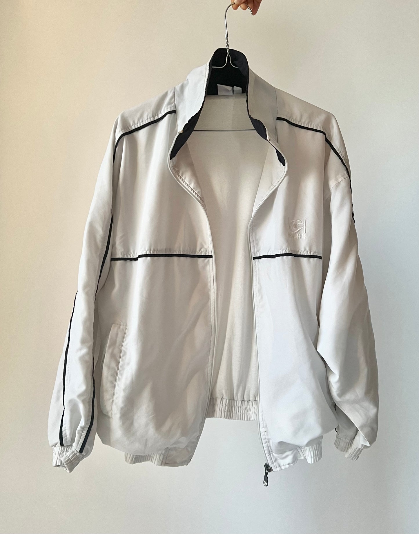 Gilet sportwear blanc oversize