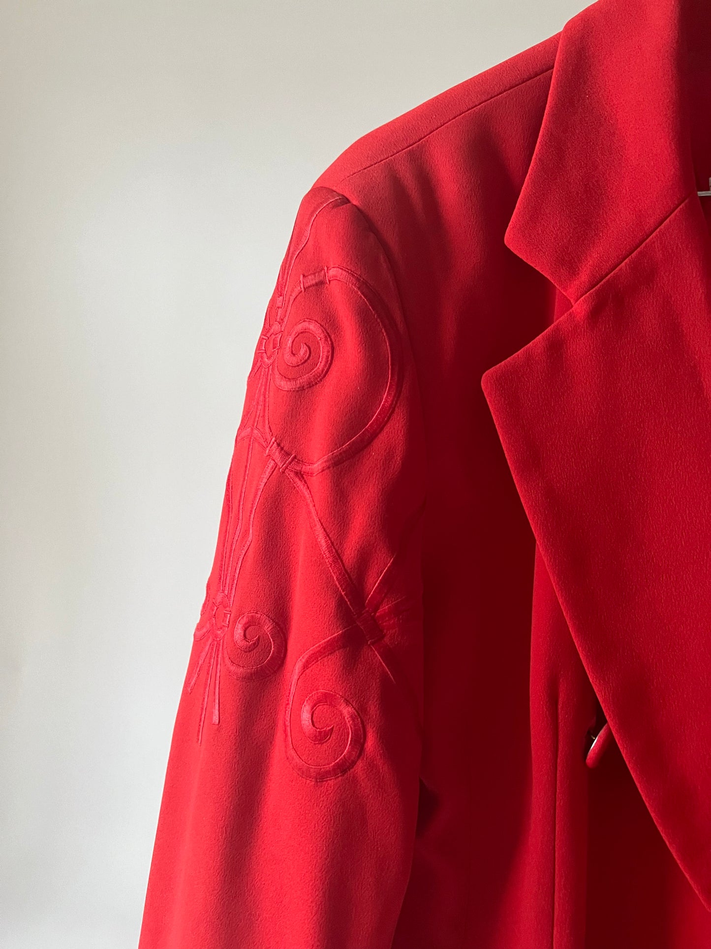 Blazer vintage croisé rouge