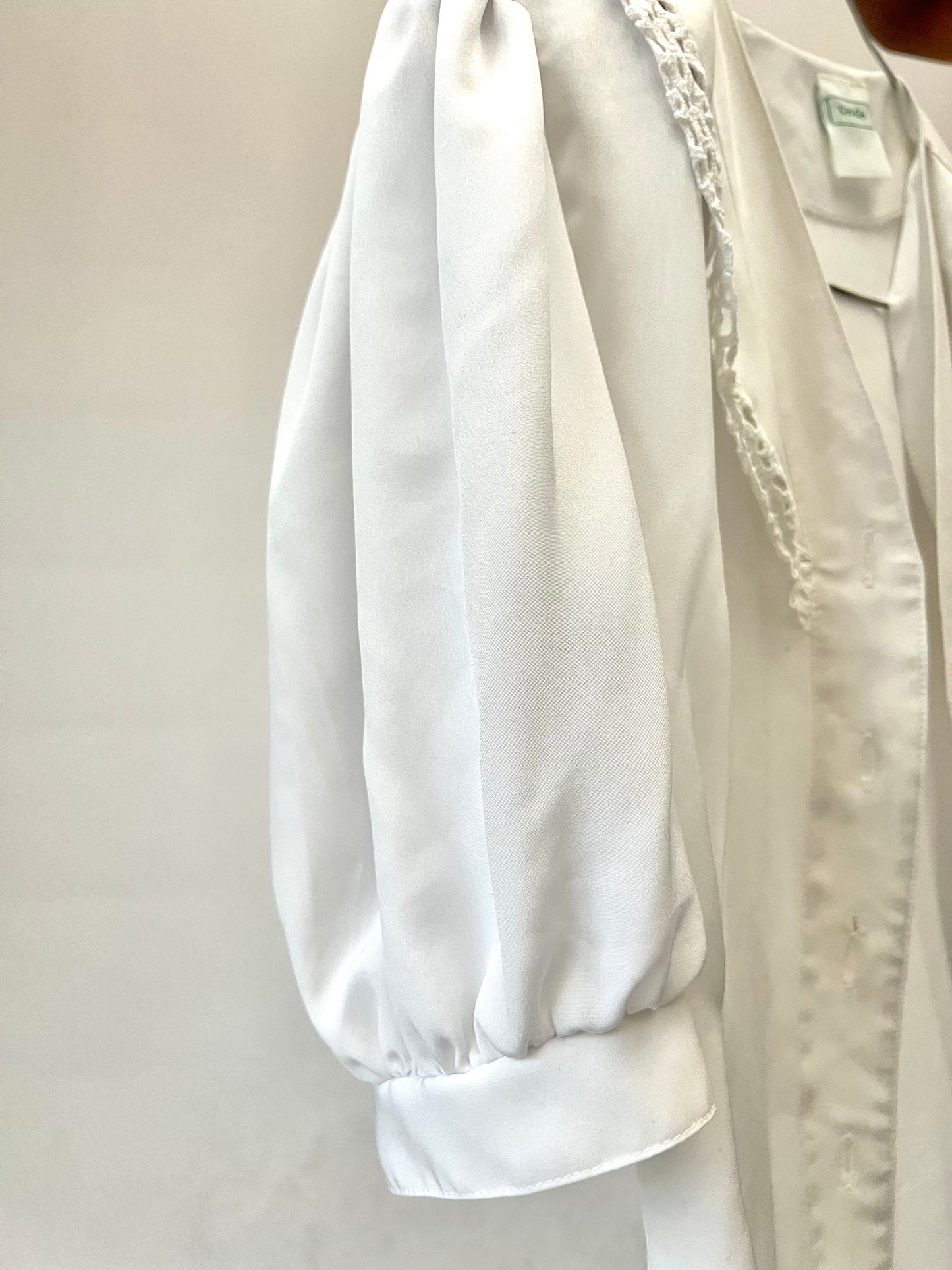 Chemise vintage blanche manche bouffante