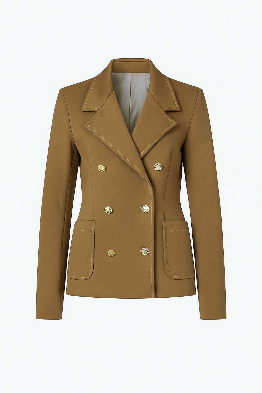 Veste kaki croisée irisée