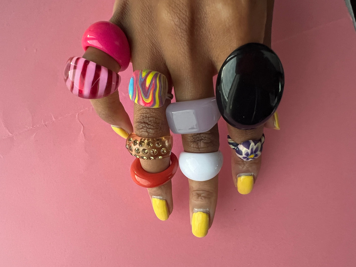 Bague vintage transparente doré à strass