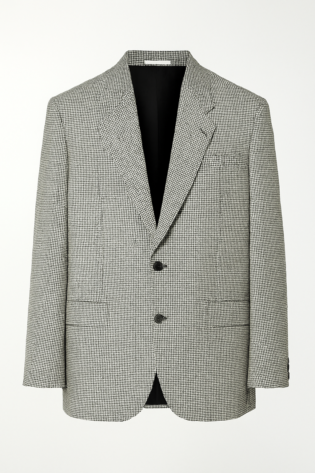 Blazer oversize vintage à petit carreaux noir et blanc