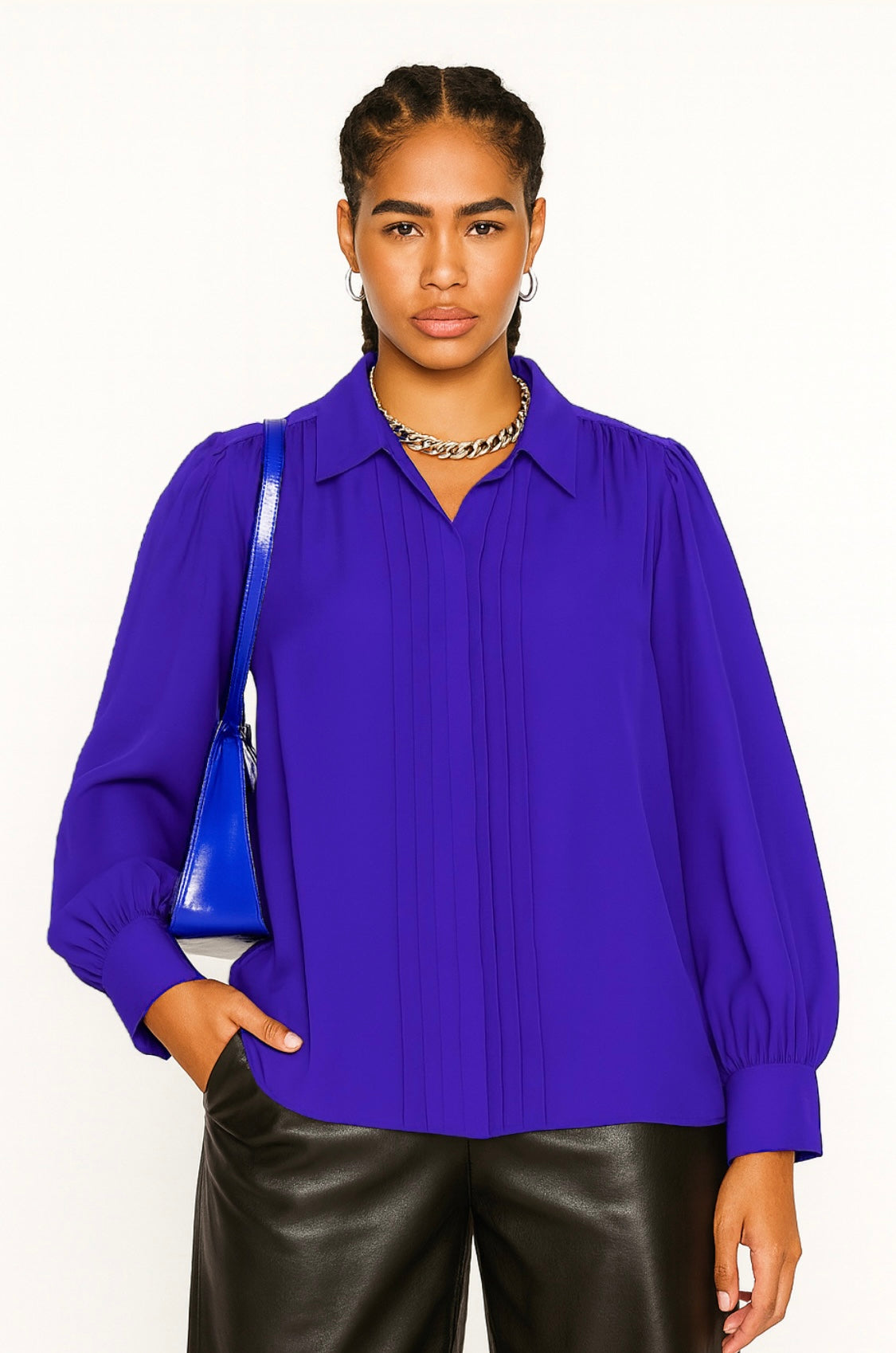 Chemise vintage violette