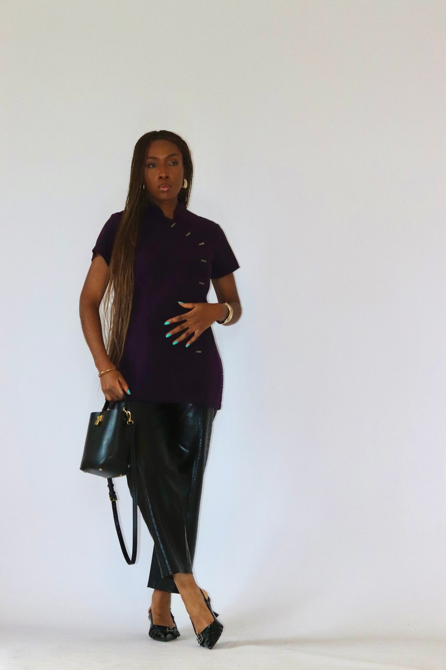 Chemise/veste vintage violette