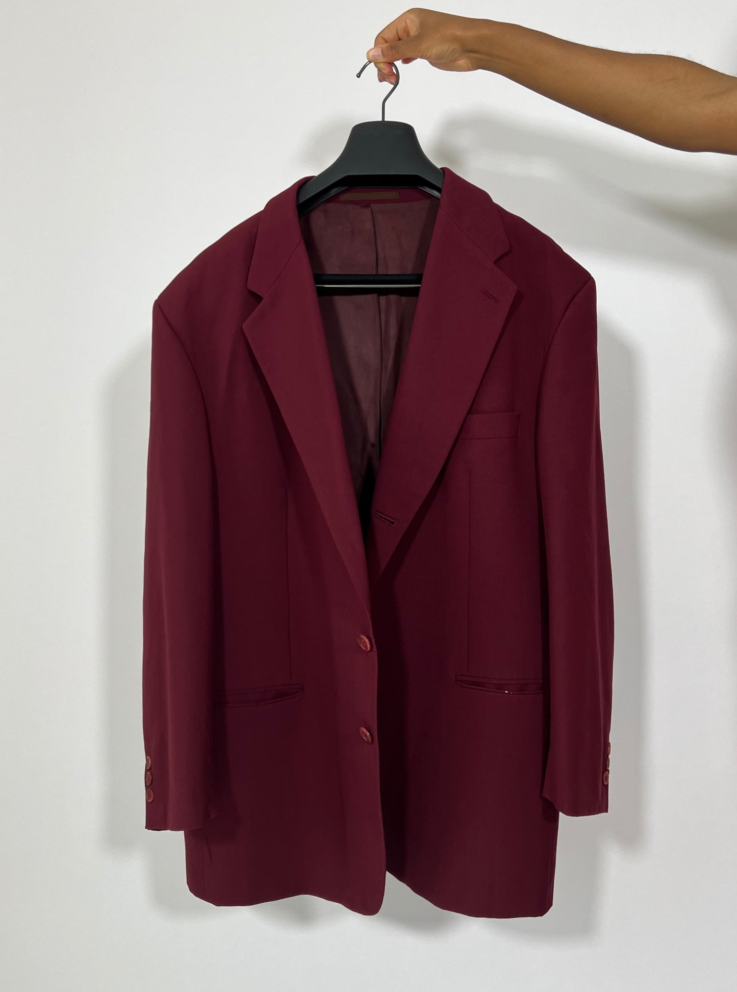 Blazer oversize rouge bordeaux