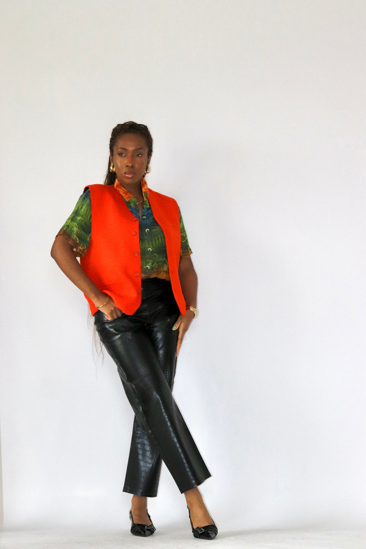 Veste sans manche orange