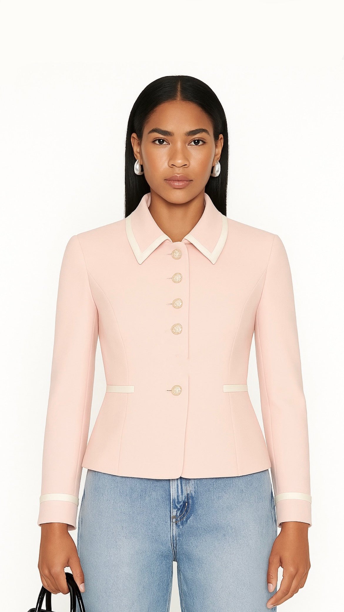 Veste vintage rose pastel chic