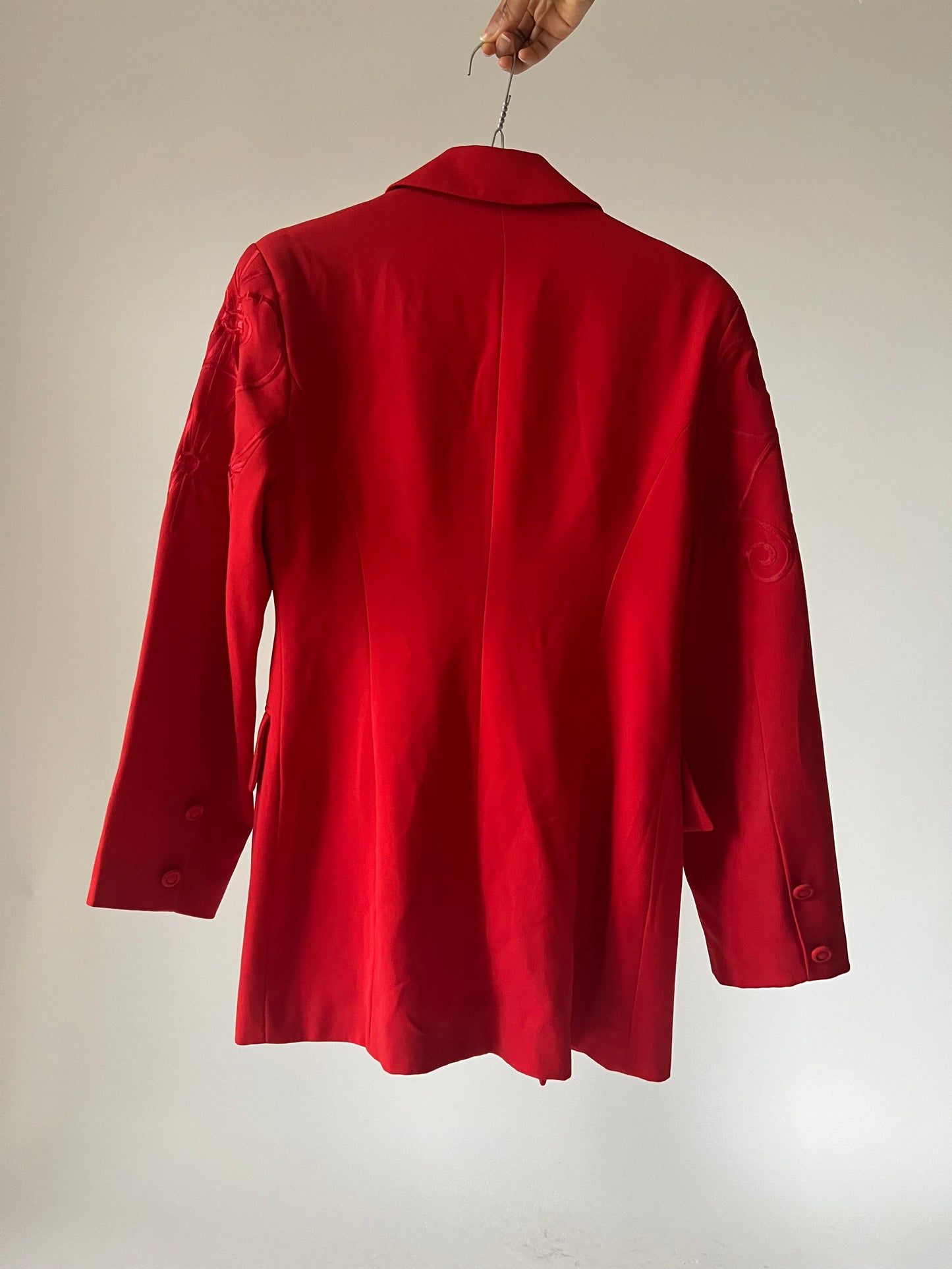 Blazer vintage croisé rouge