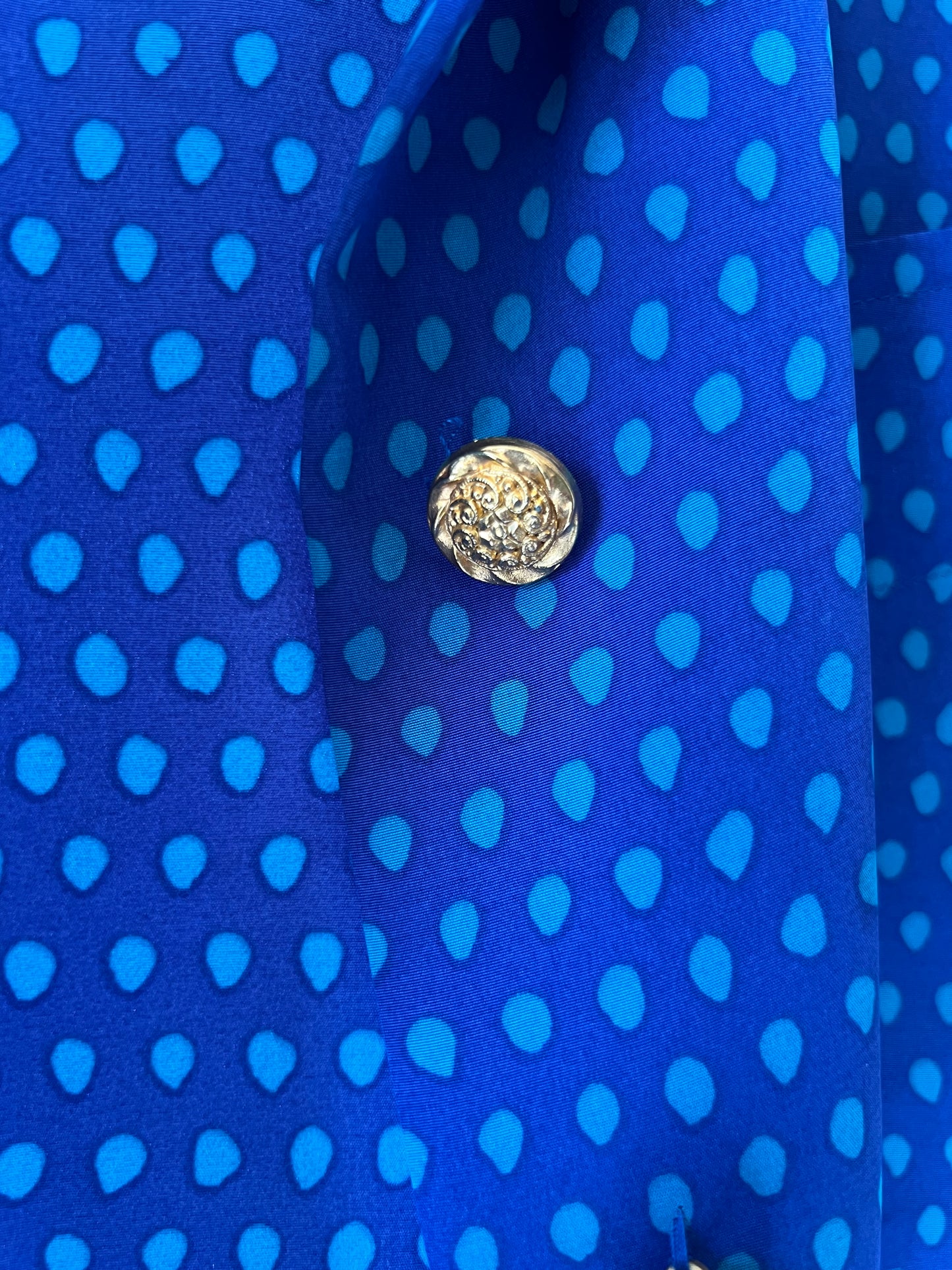 Chemise vintage bleu à pois