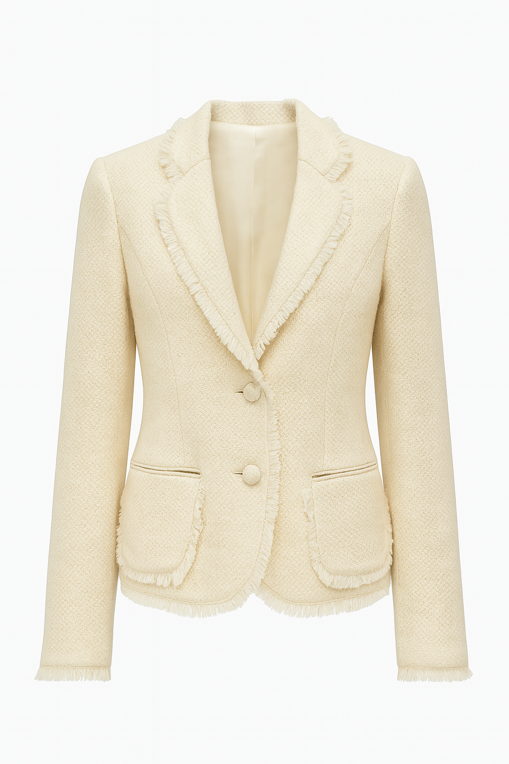 Blazer vintage blanc crème cintré