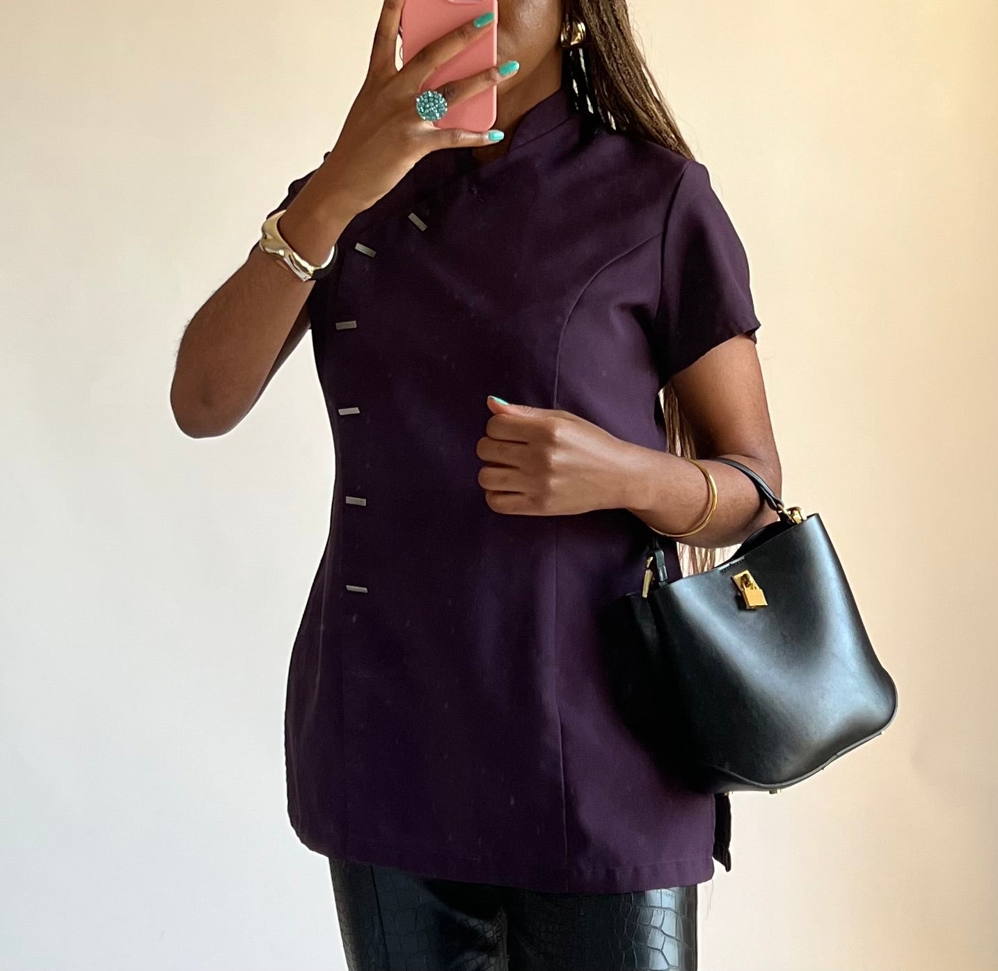 Chemise/veste vintage violette