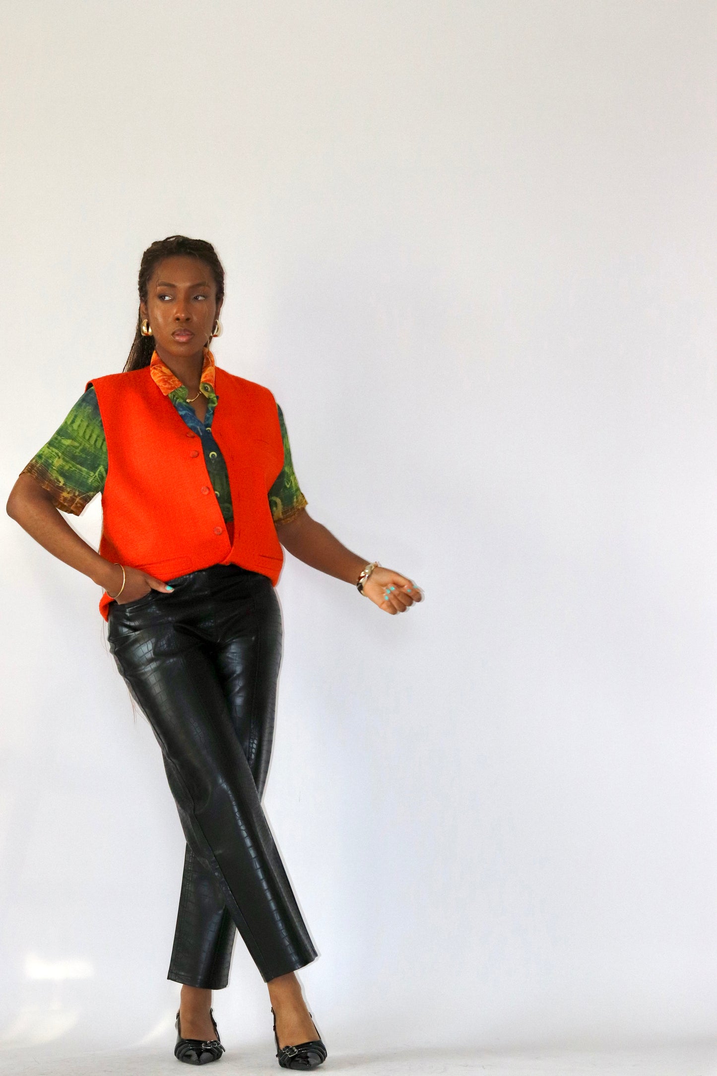 Veste sans manche orange