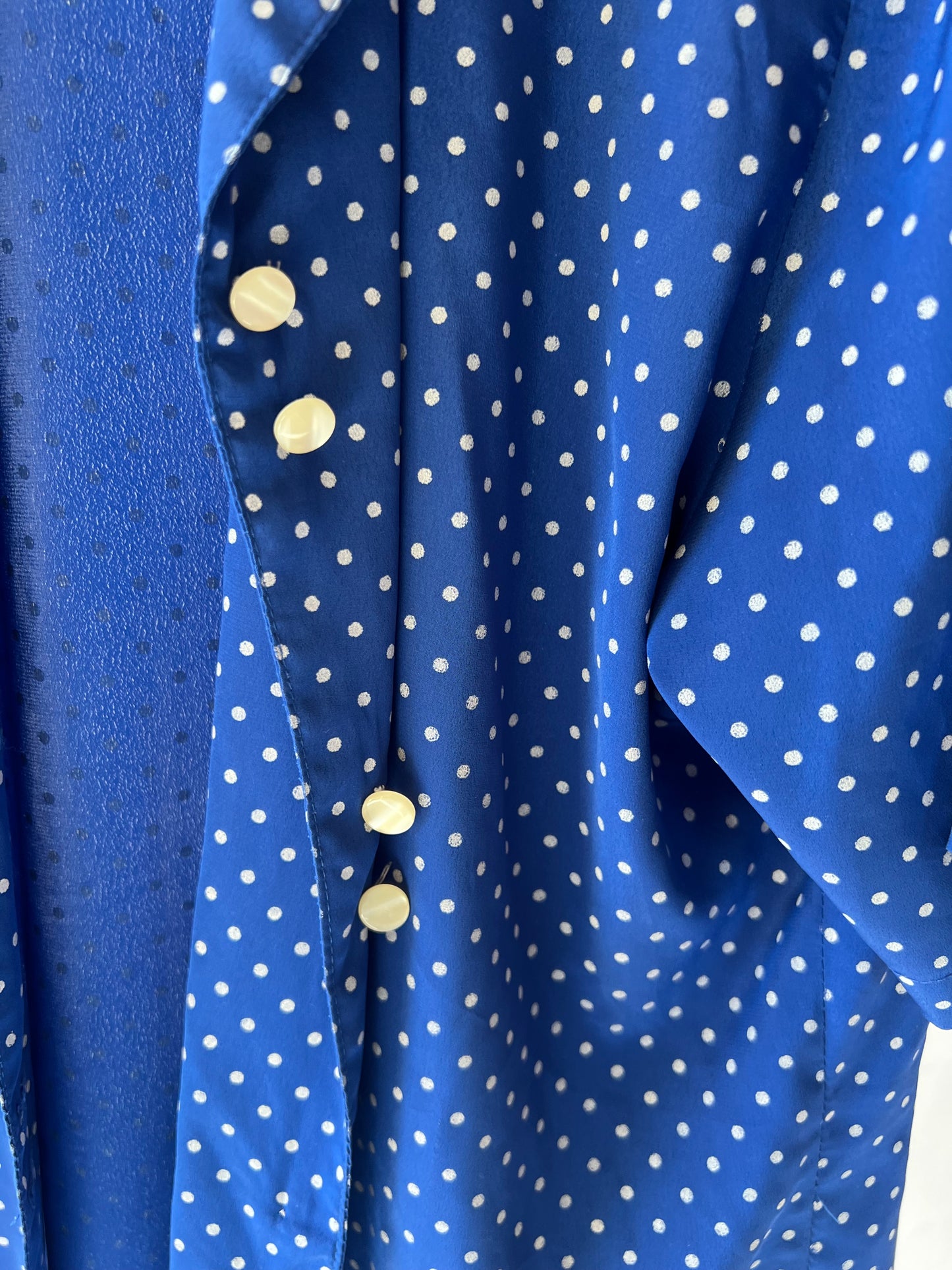 Chemise vintage bleu à pois