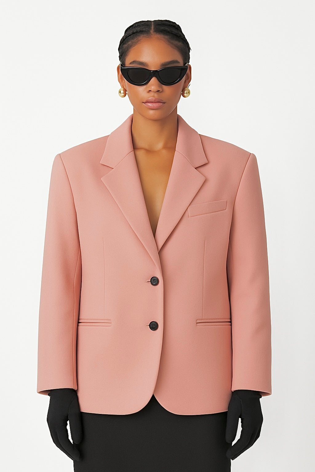 Blazer vintage rose poudré