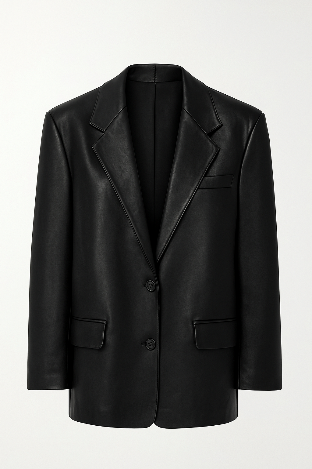 Veste en cuir noir