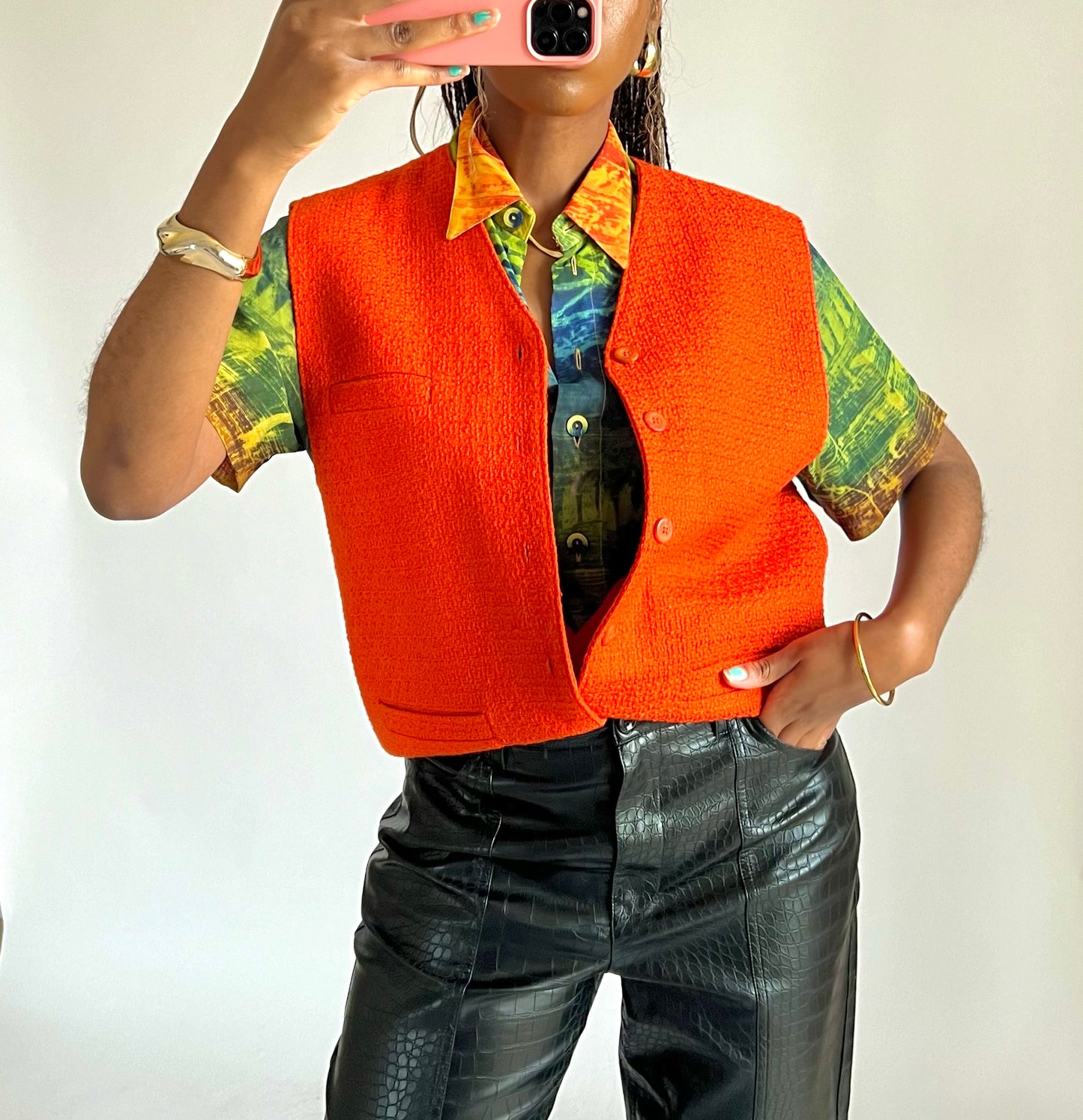 Veste sans manche orange