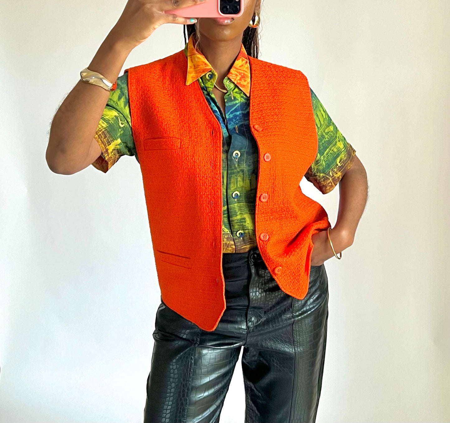Veste sans manche orange