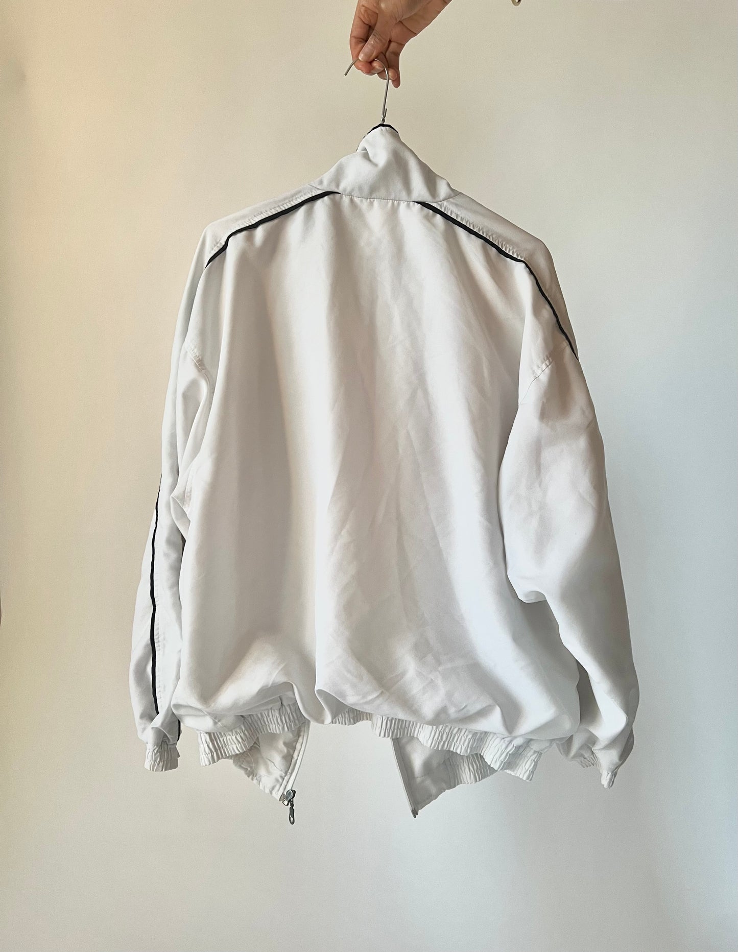 Gilet sportwear blanc oversize