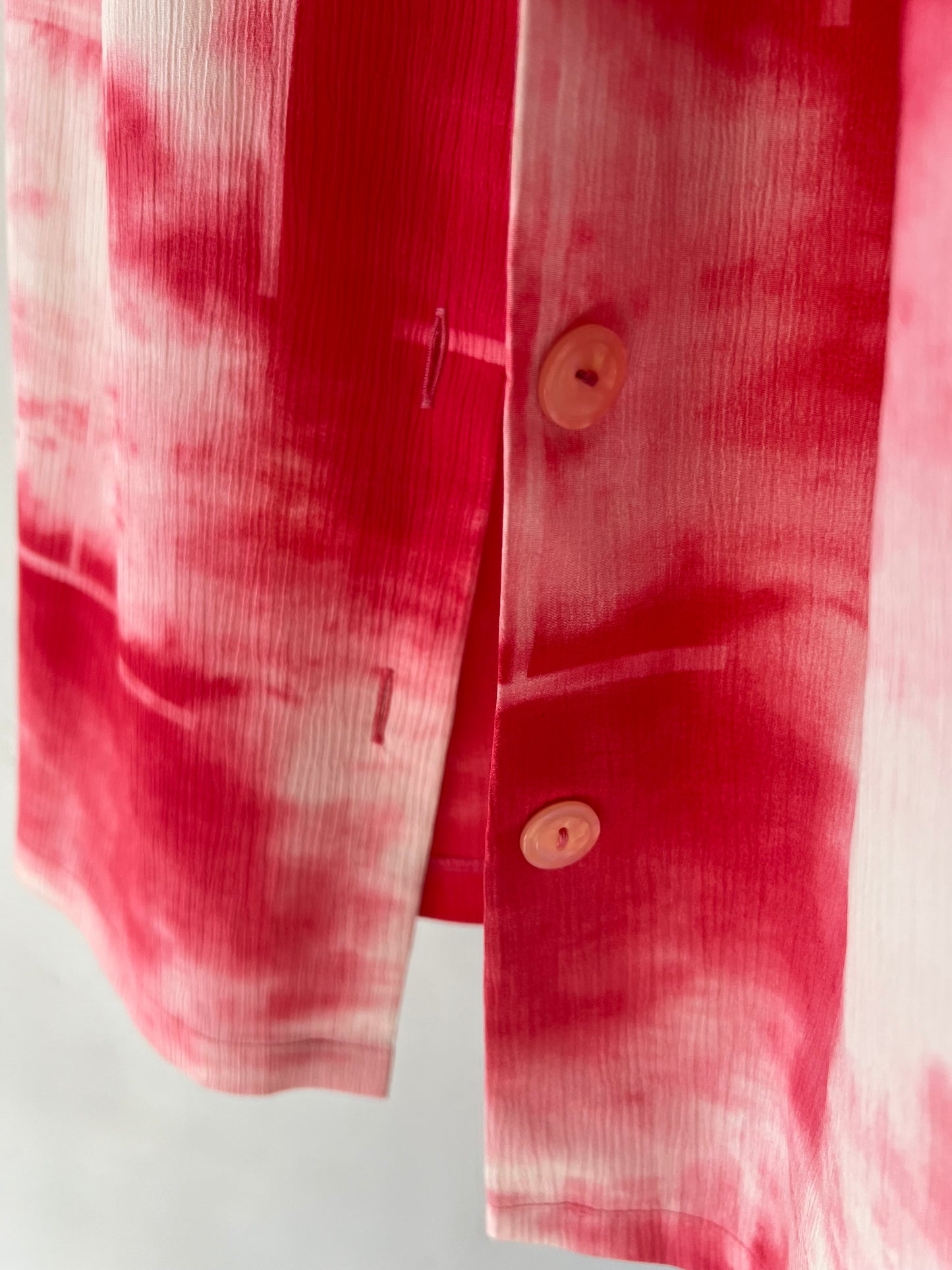 Chemise oversize vintage à motif rose et blanc
