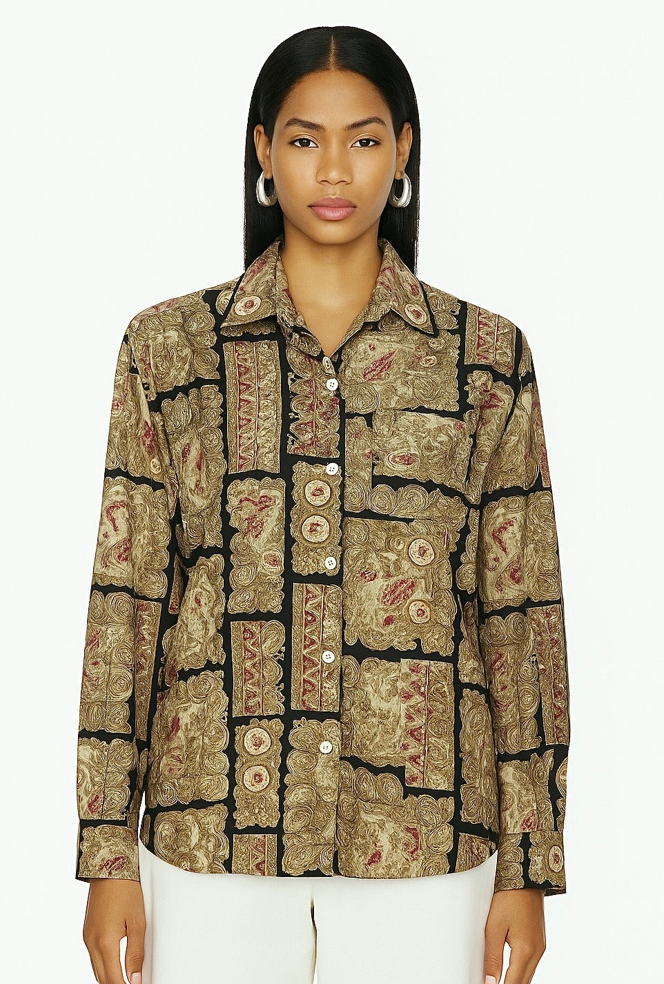 Chemise vintage à motif