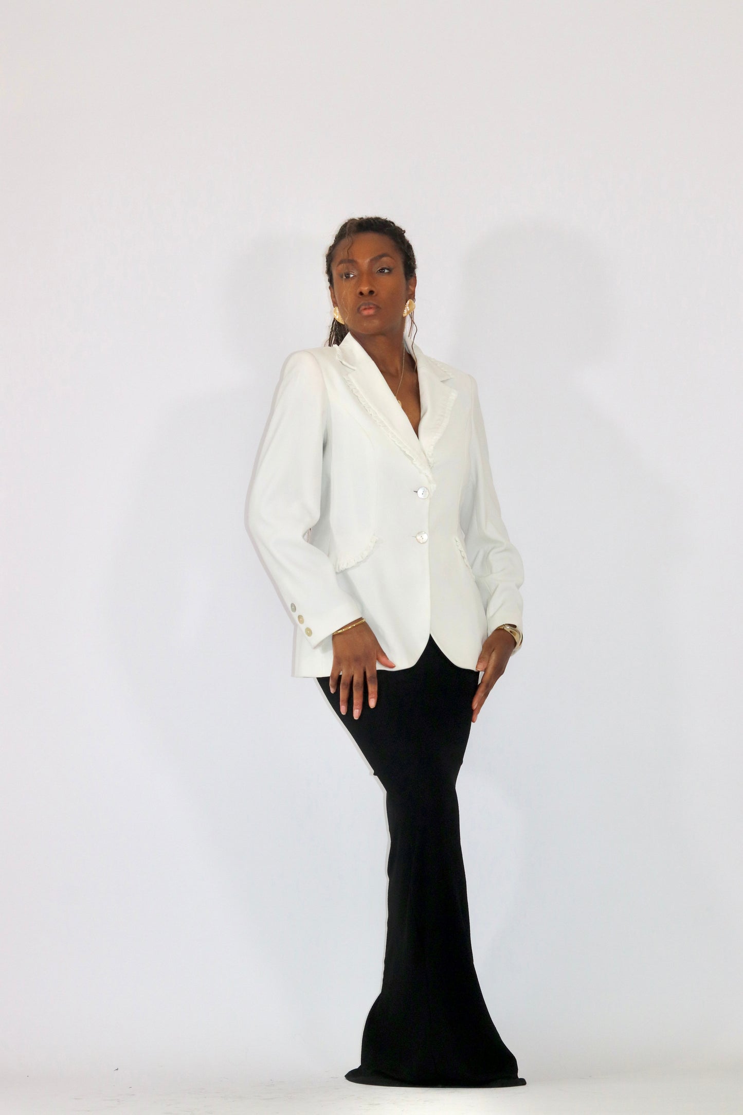 Blazer blanc cintrée