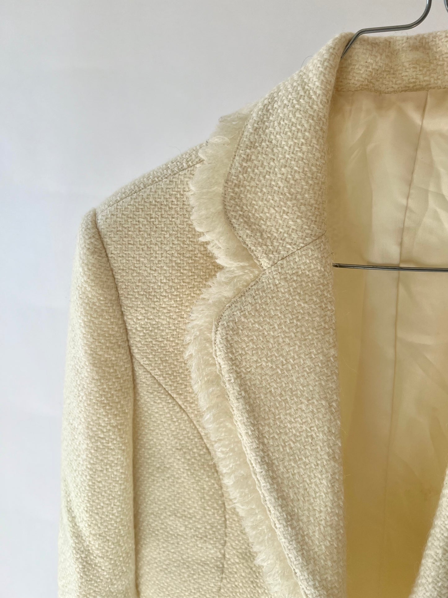 Blazer vintage blanc crème cintré