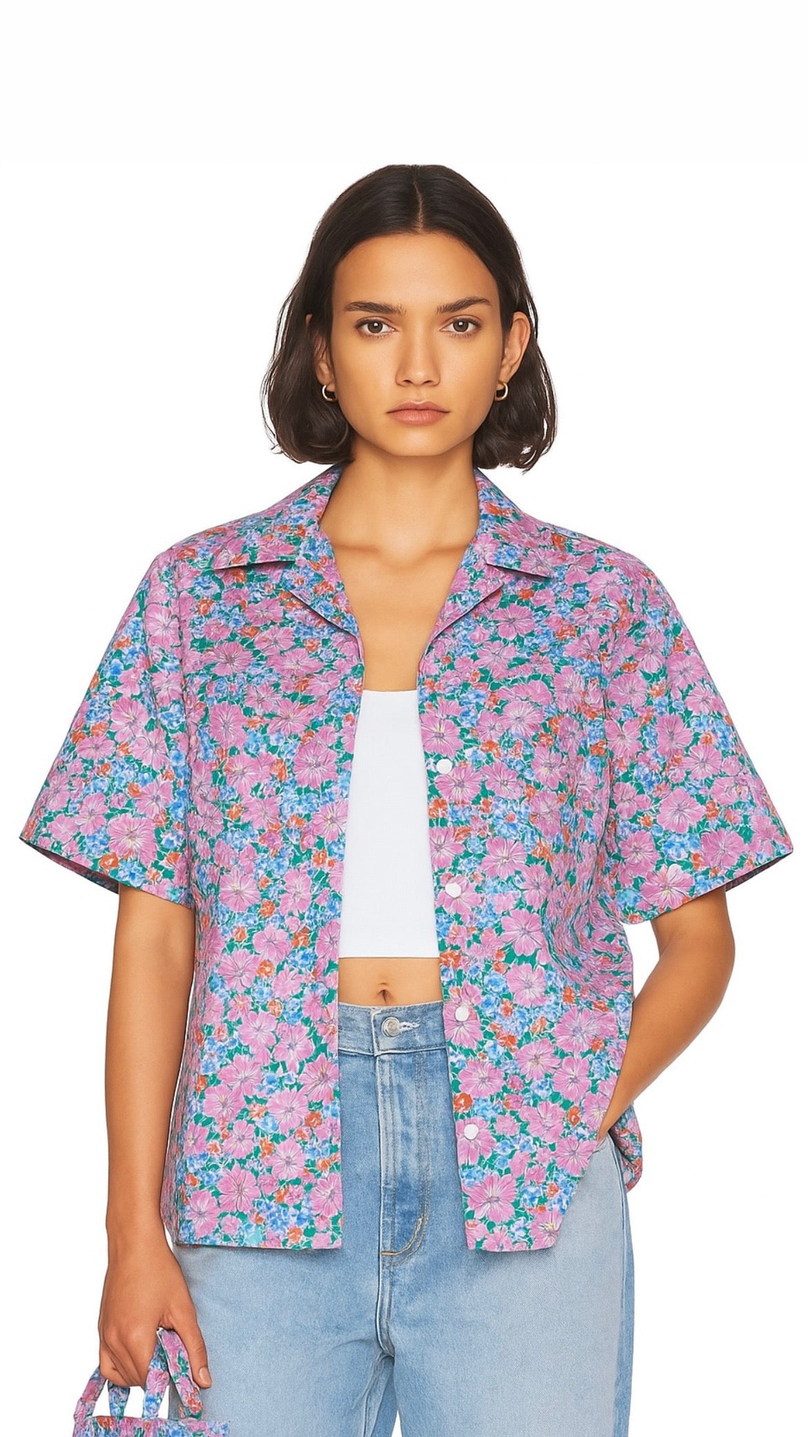 Chemise à motif floral