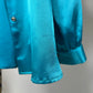 Chemise oversize bleu satinée