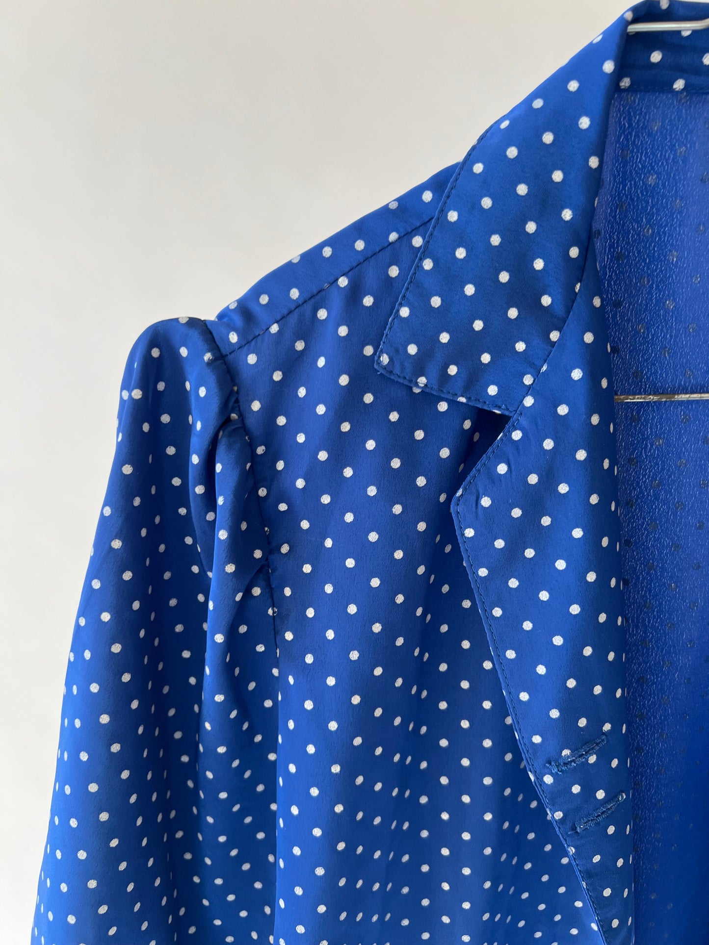 Chemise vintage bleu à pois