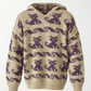 Pull en laine épaisse avec capuche et motif
