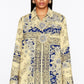 Chemise vintage crème à motif