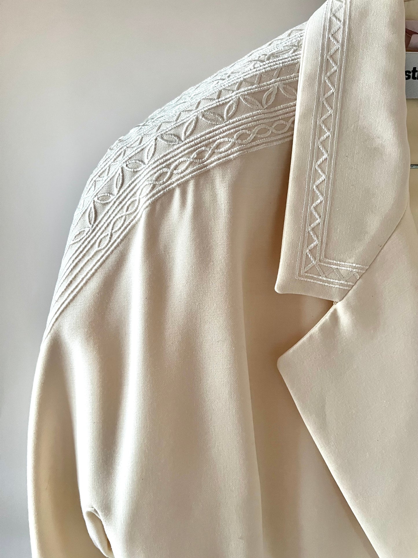 Blazer croisé vintage blanc crème