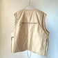 Veste sans manche beige multi-poche