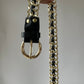 Ceinture vintage noir et dorée