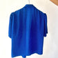 Chemise vintage bleu à pois