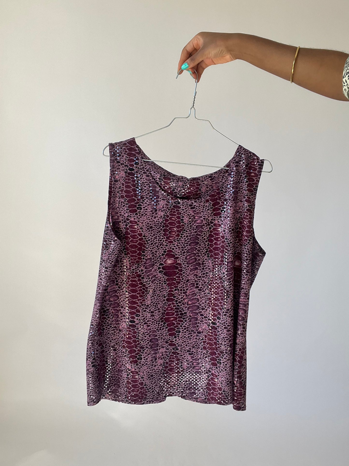 Top à sequin mauve