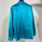 Chemise oversize bleu satinée