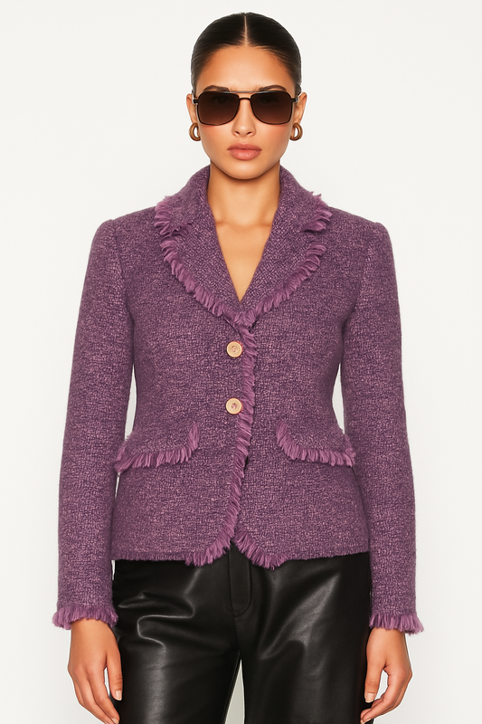 Veste lila en tweed