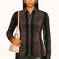 Chemise vintage velour à motif serpent