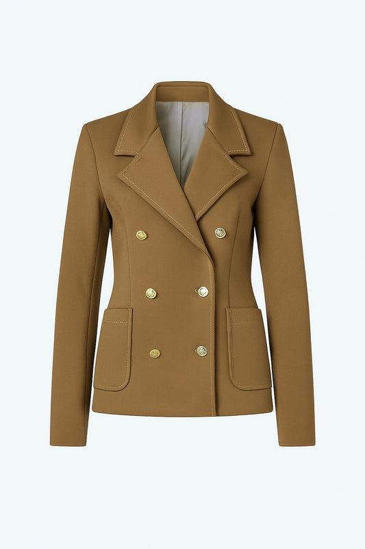 Veste kaki croisée irisée