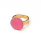 Bague vintage rose laqué ronde