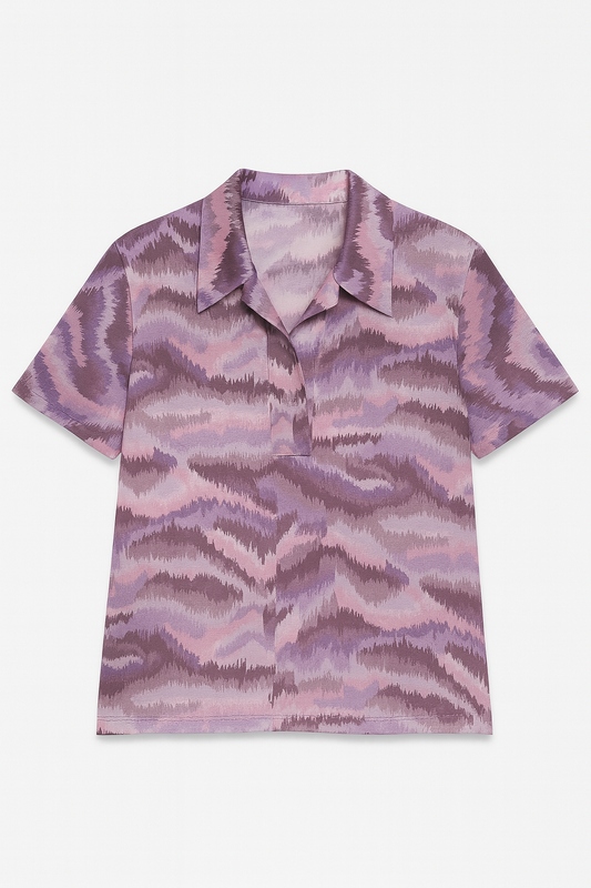 Top violet à motif