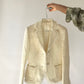 Blazer vintage blanc crème cintré