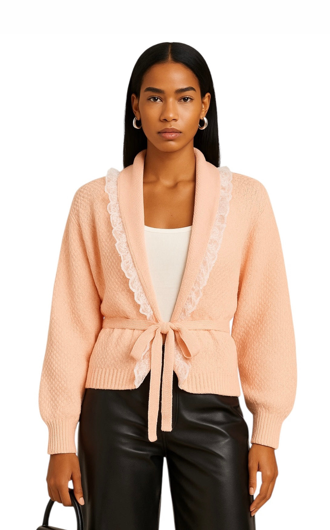 Gilet vintage rose pale